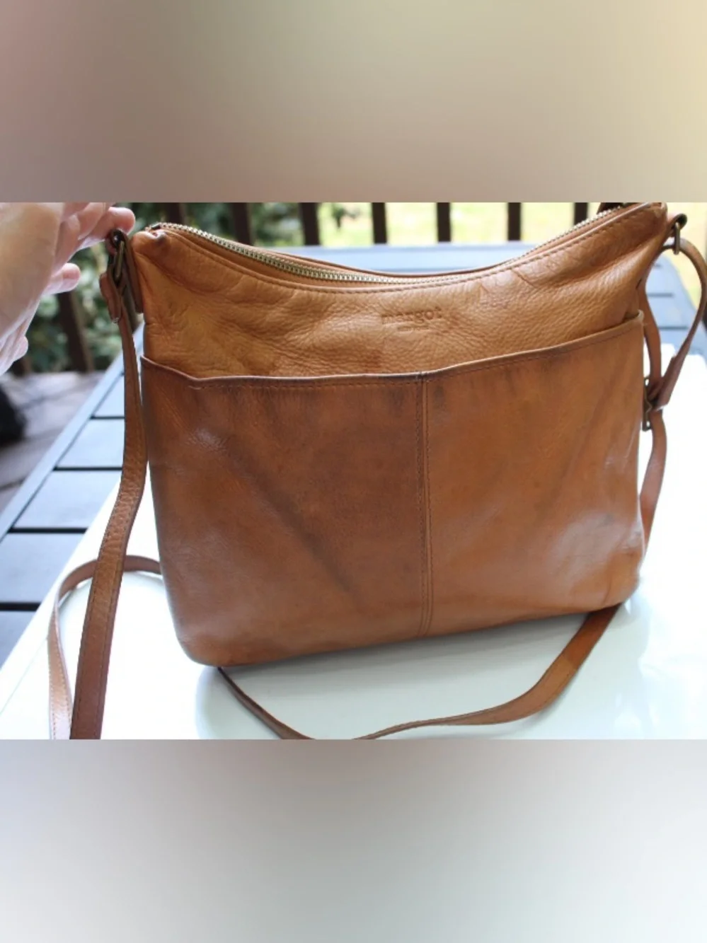 Margot leather cross body bag